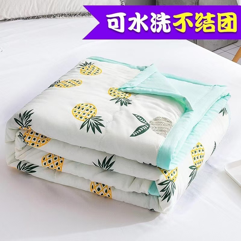 水洗棉夏被空调被夏凉被可水洗单双人夏季薄被子儿童被礼品批发